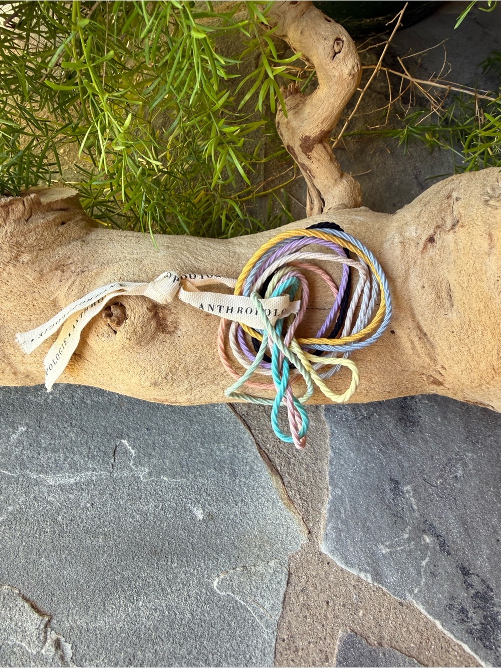 New🌟Anthropologie Pastel Rope Hair Tie Set